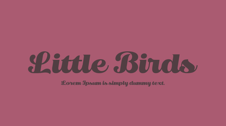 Little Birds Font