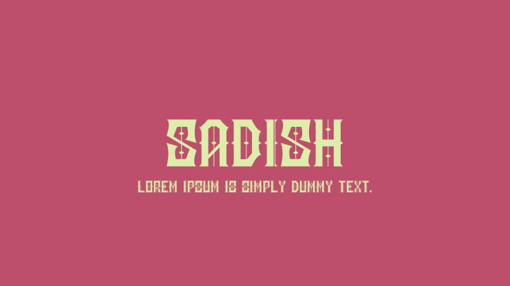 SADISH Font Family