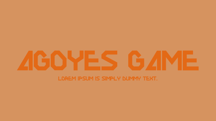 AGOYES GAME Font