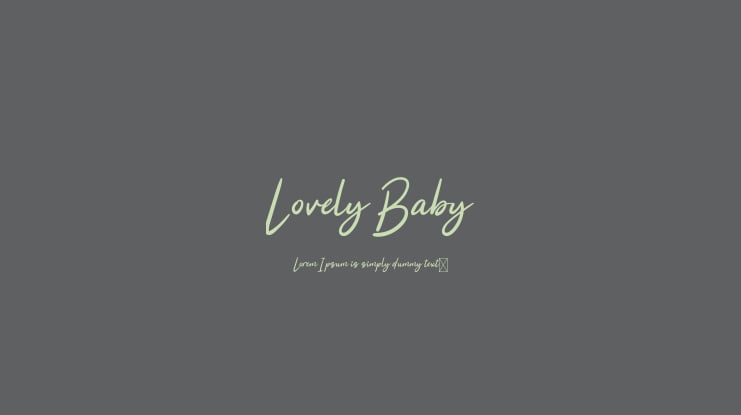 Lovely Baby Font