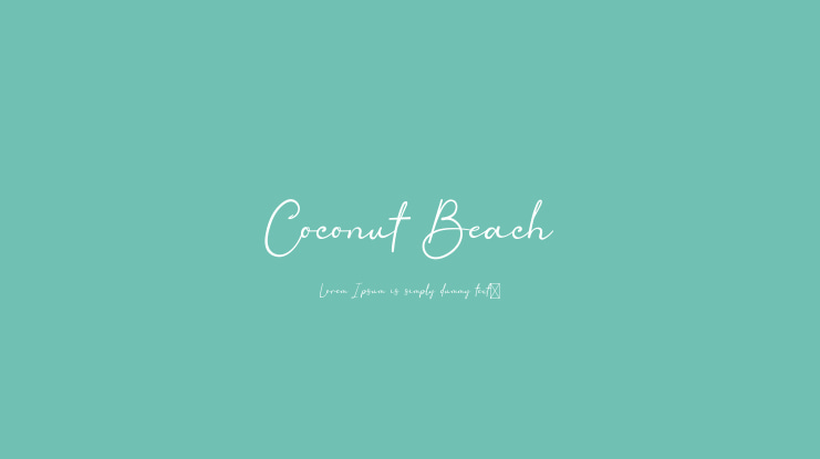 Coconut Beach Font
