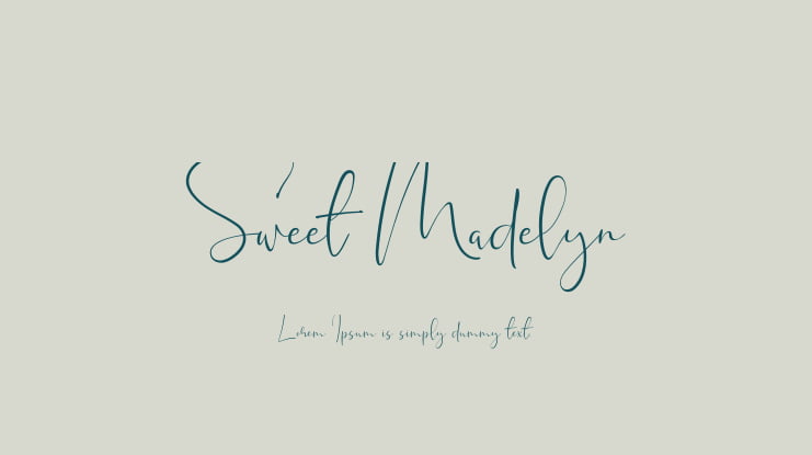 Sweet Madelyn Font