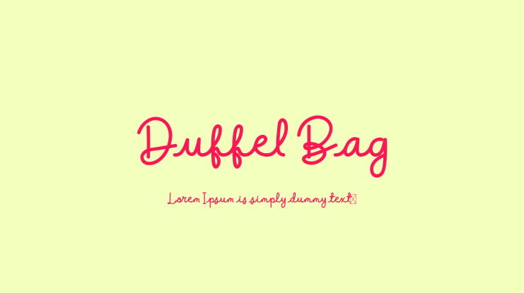 Duffel Bag Font