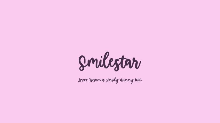 Smilestar Font