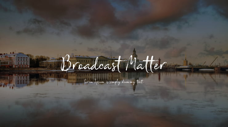 Broadcast Matter Font