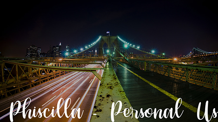 Phiscilla - Personal Use Font