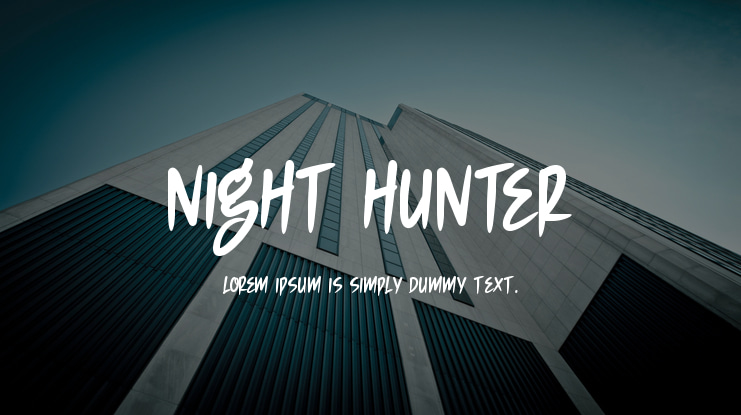NIGHT HUNTER Font