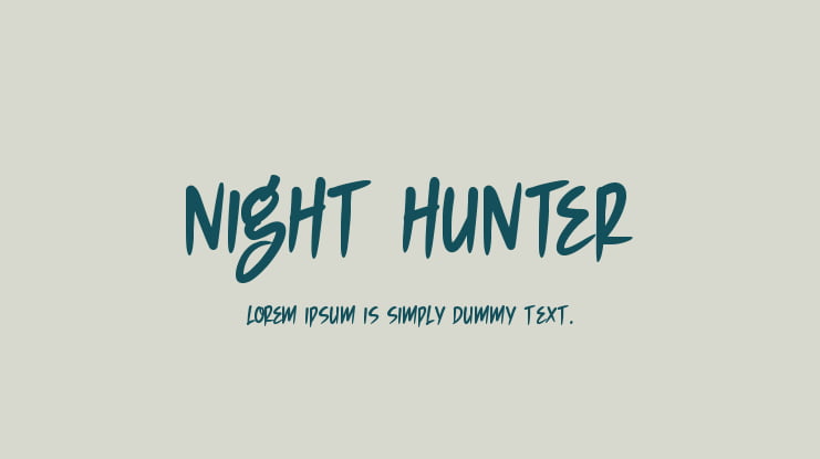 NIGHT HUNTER Font