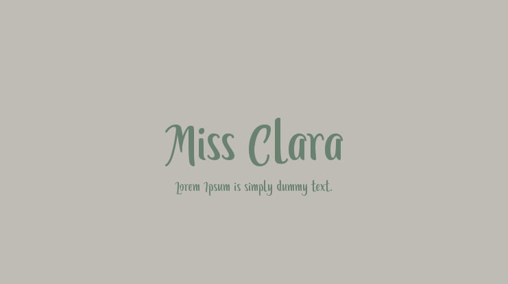 Miss Clara Font Family