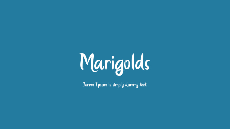 Marigolds Font