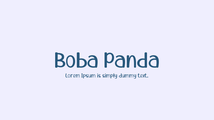 Boba Panda Font