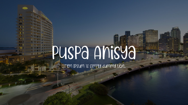 Puspa Anisya Font Family