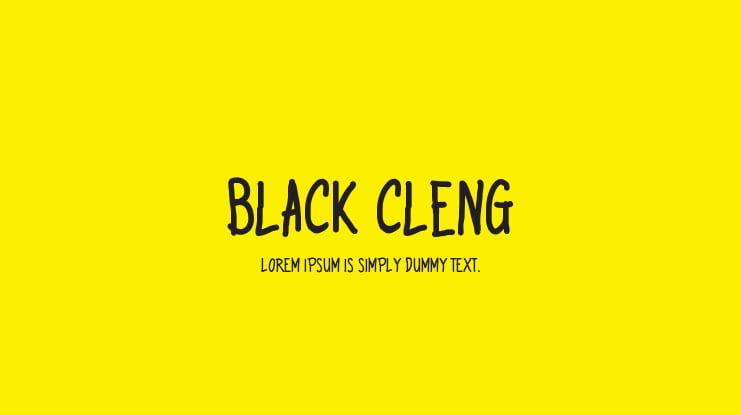 Black Cleng Font
