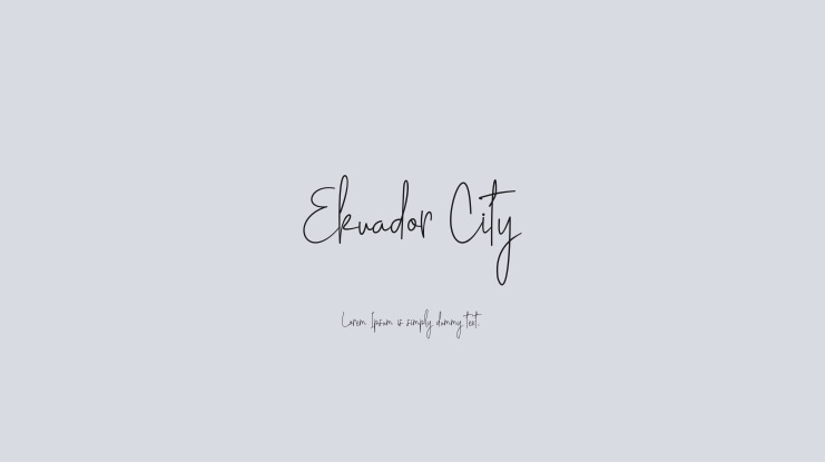Ekuador City Font