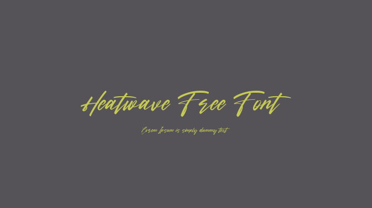 Heatwave Free Font