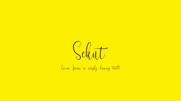 Sekut Font