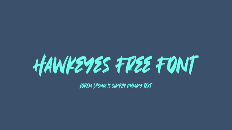 Hawkeyes Free Font : Download Free for Desktop & Webfont