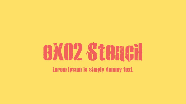 eXO2 Stencil Font