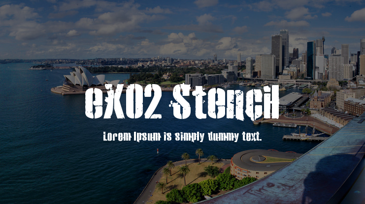 eXO2 Stencil Font