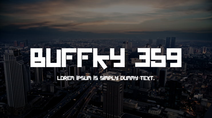 BUFFKY 359 Font