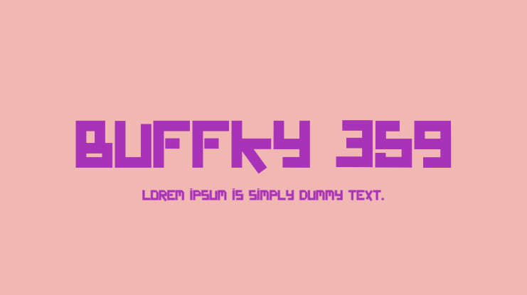 BUFFKY 359 Font