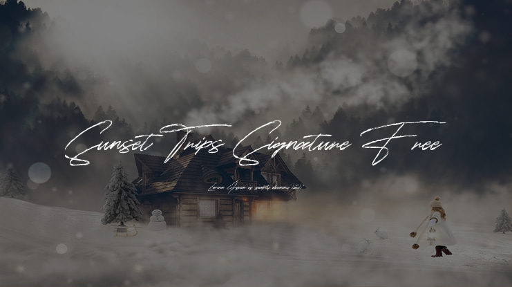Sunset Trips Signature Free Font