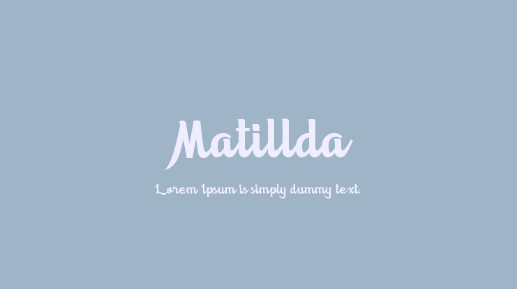 Matillda Font