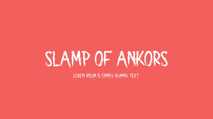 SLAMP OF ANKORS Font