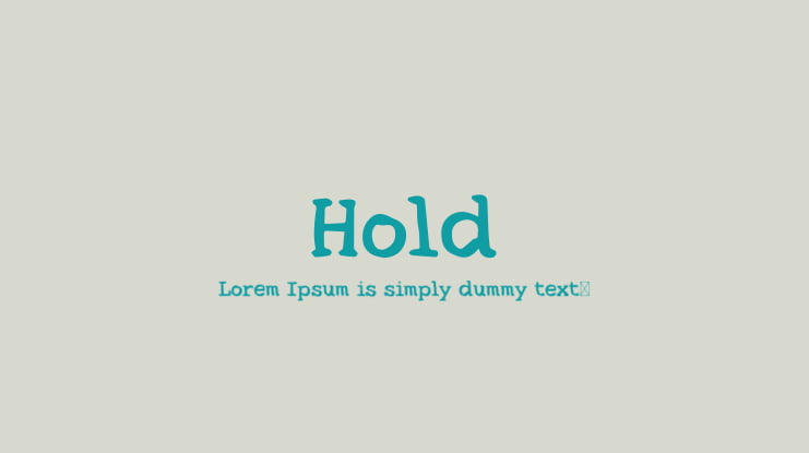 Hold Font