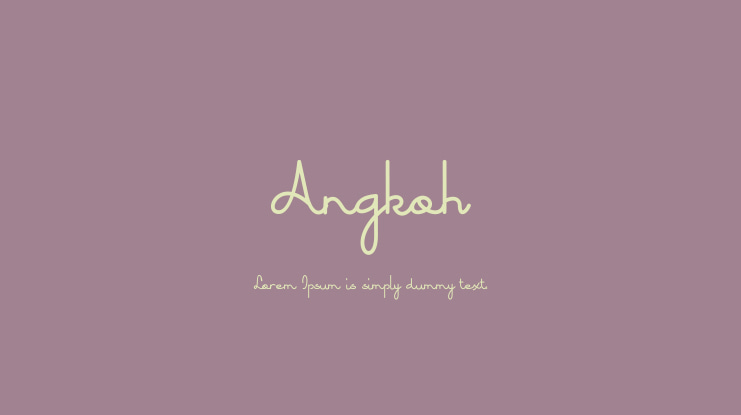 Angkoh Font