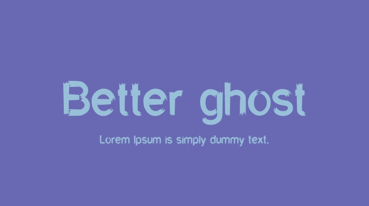 Better ghost Font