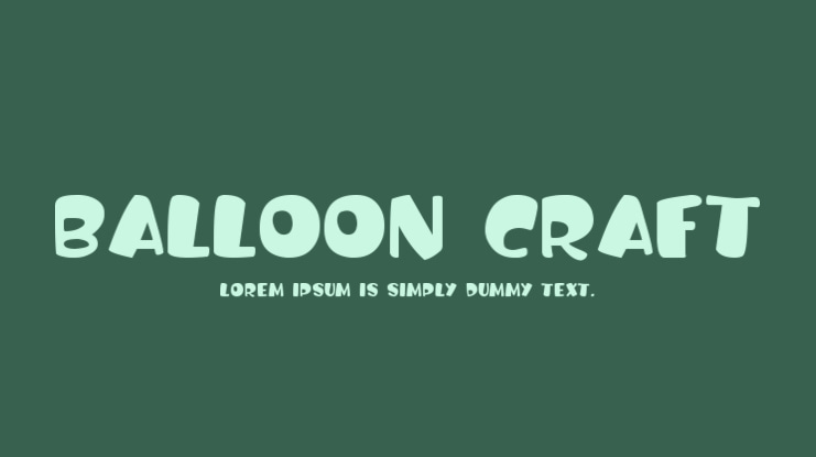 Balloon Craft Font Family