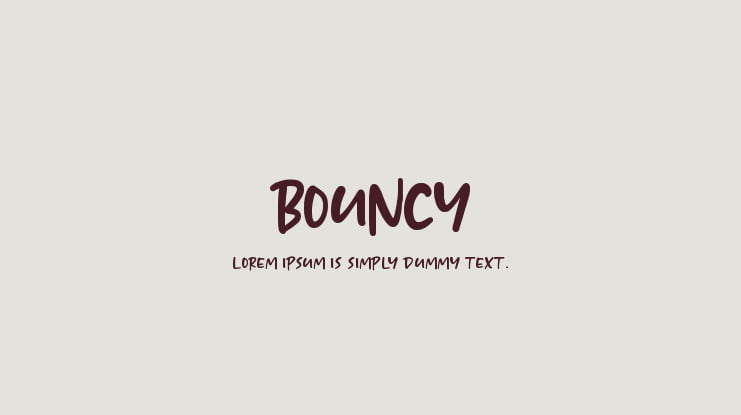 BOUNCY Font