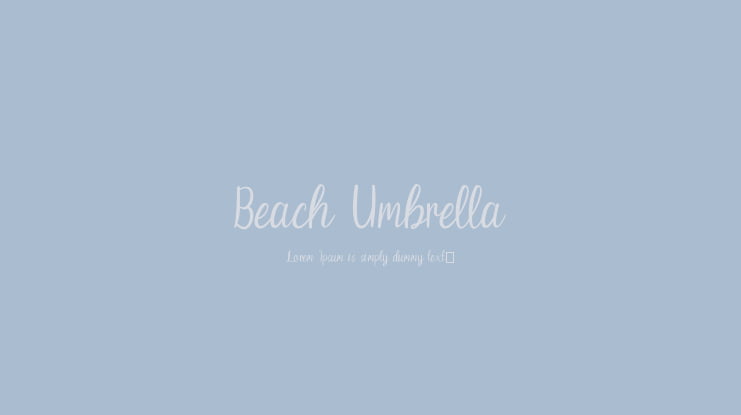 Beach Umbrella Font