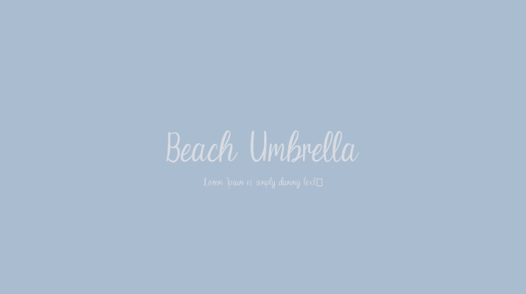 Beach Umbrella Font