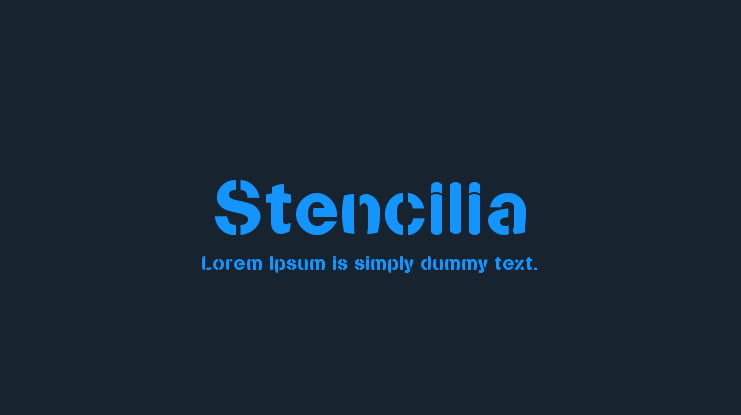 Stencilia Font Family