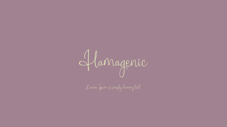 Homogenic Font