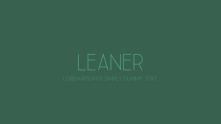 Leaner Font