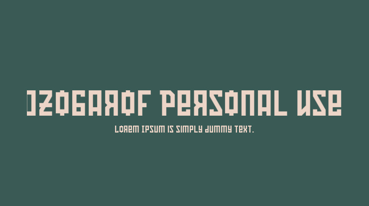 Ozobarof Personal Use Font