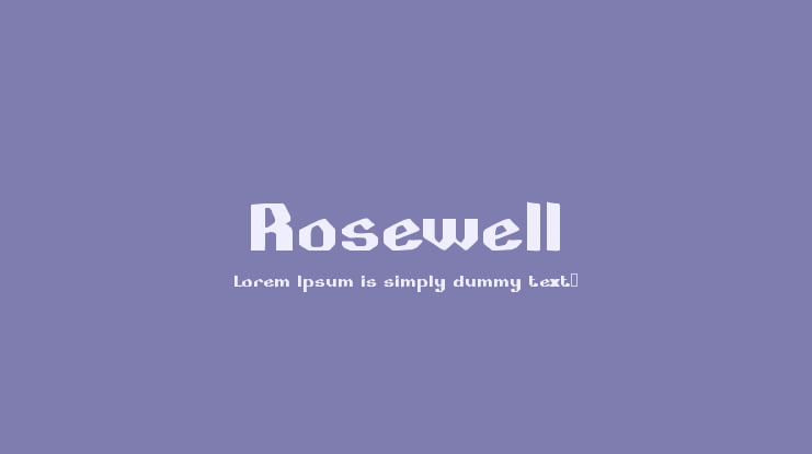 Rosewell Font