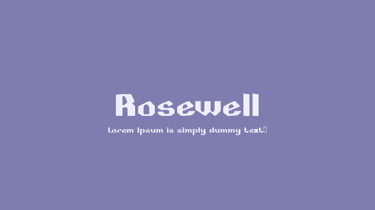 Rosewell Font