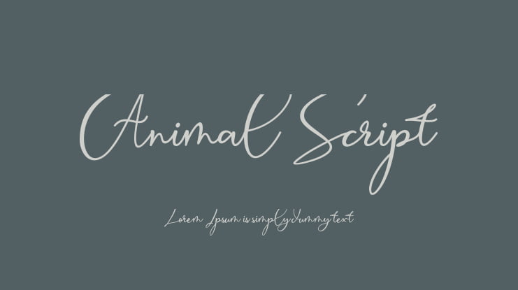 Animal Script Font