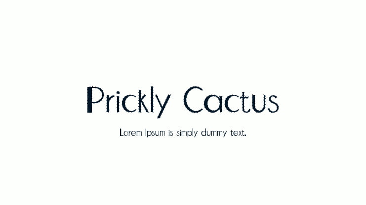 Prickly Cactus Font