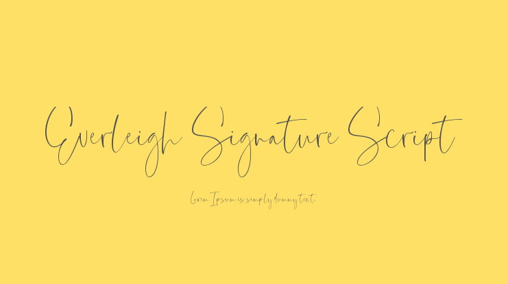 Everleigh Signature Script Font