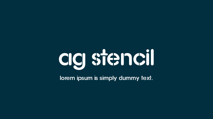 AG Stencil Font