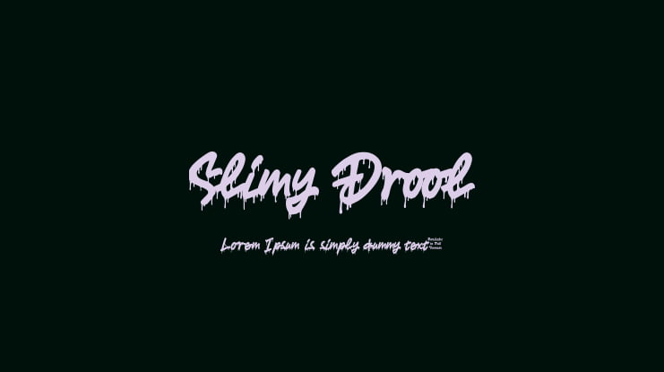 Slimy Drool Font