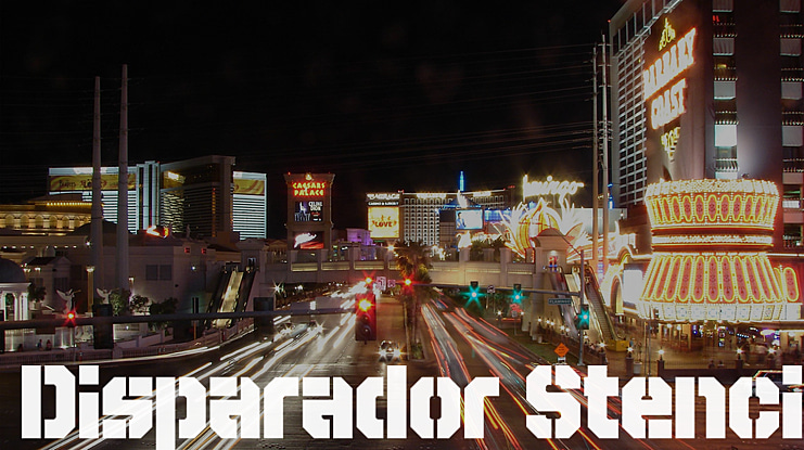 Disparador Stencil Font