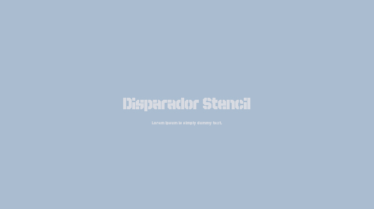 Disparador Stencil Font