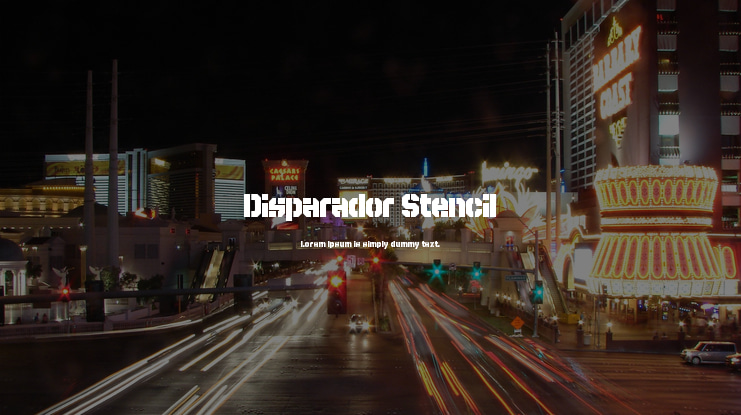 Disparador Stencil Font