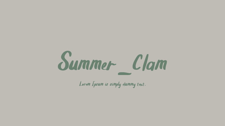 Summer_Clam Font